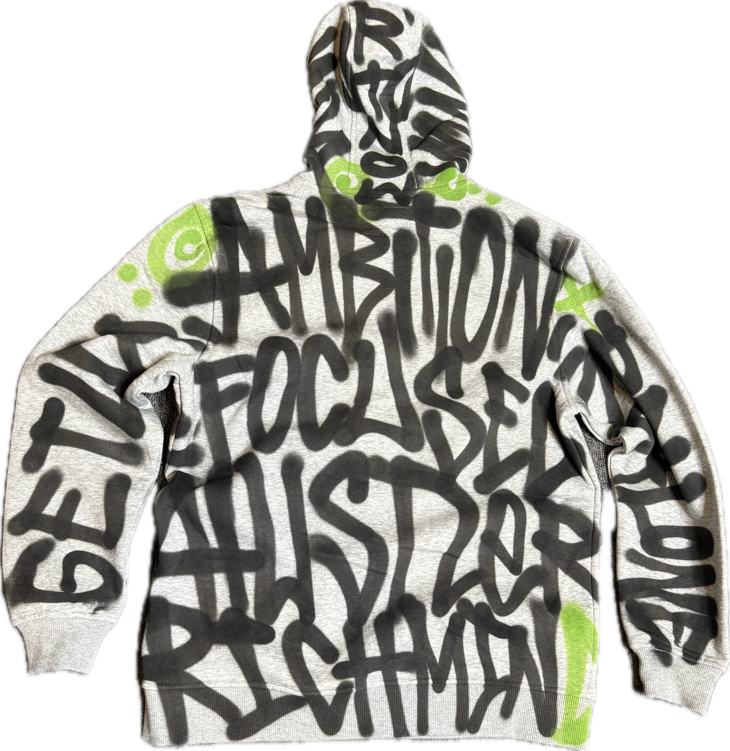 SLIME GREEN AFFIRMATIONS SKEMZ zip up HOODIE !!